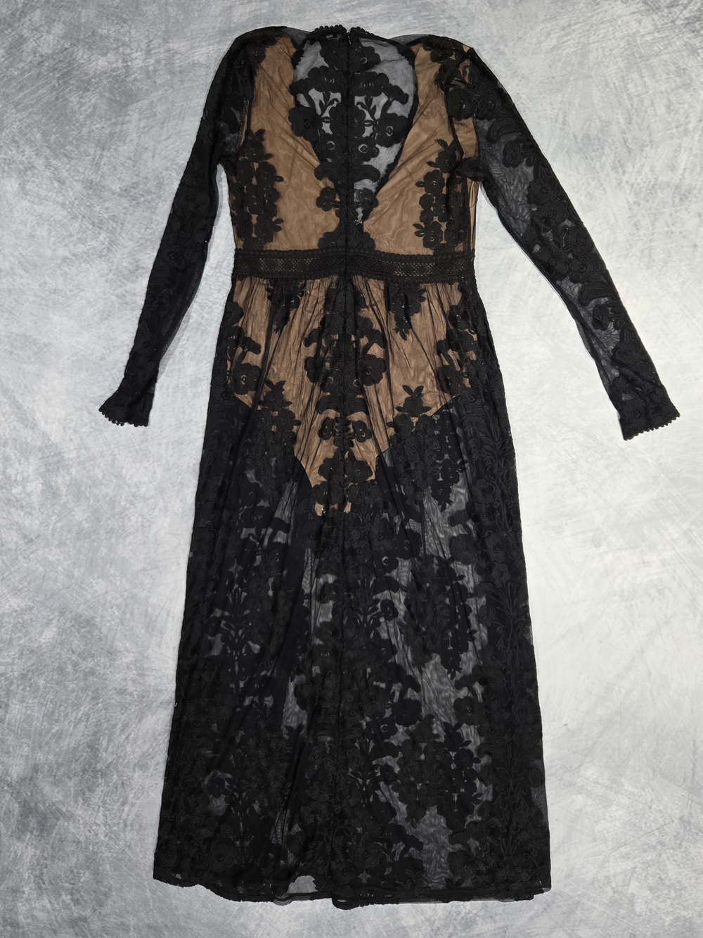 For Love & Lemons Temecula Maxi Dress in Onyx Black